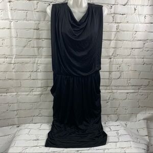 Lida Baday‎ cowl neck dress with pockets